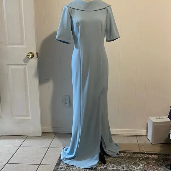 adrianna papell blue mist dress Bow Adrianna Papell Blue Mist Adrianna Papell Jacquard Bow Shoulder Midi Dress Teal